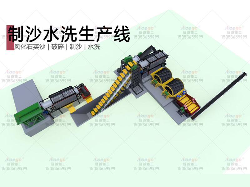 石英沙制沙水洗水生產(chǎn)線